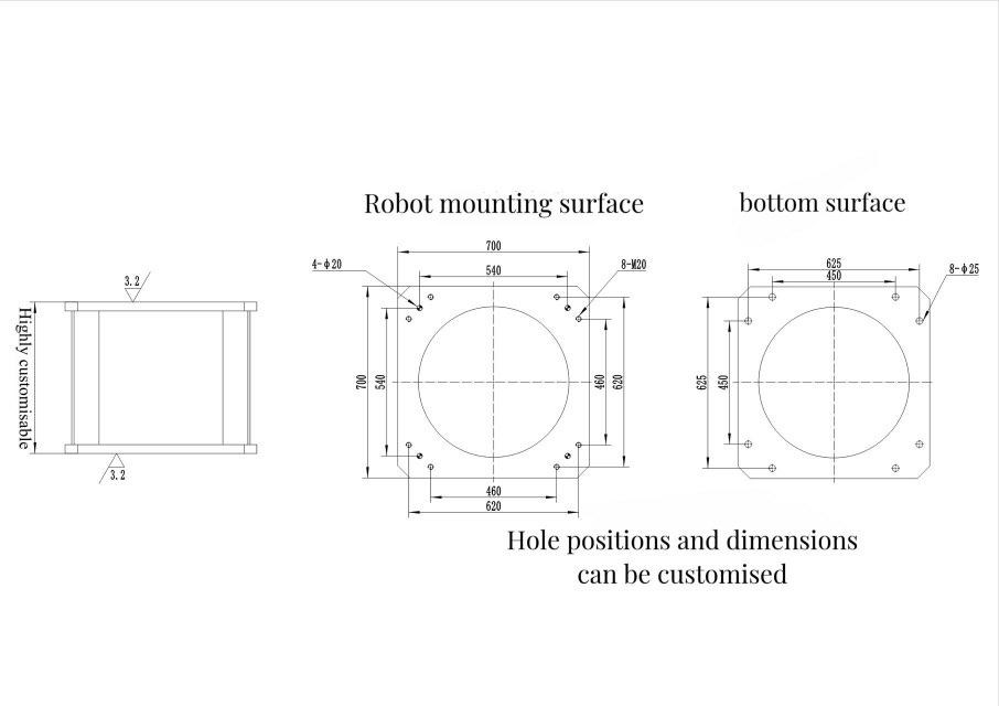Robot Base | DZ002 Heavy Duty Robot Mounting Base - Custom Robot ...